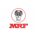 MRF logo with bold red lettering on a white background.